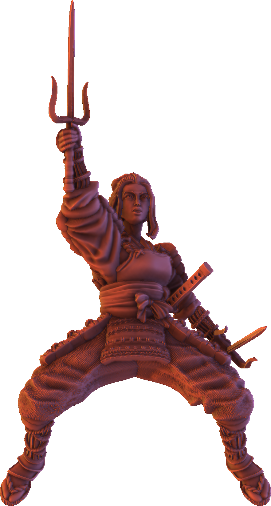 Forged Path - Tokugawa Bushido - Cavalry Sai - DnD/Pathfinder/TTRPG Figure