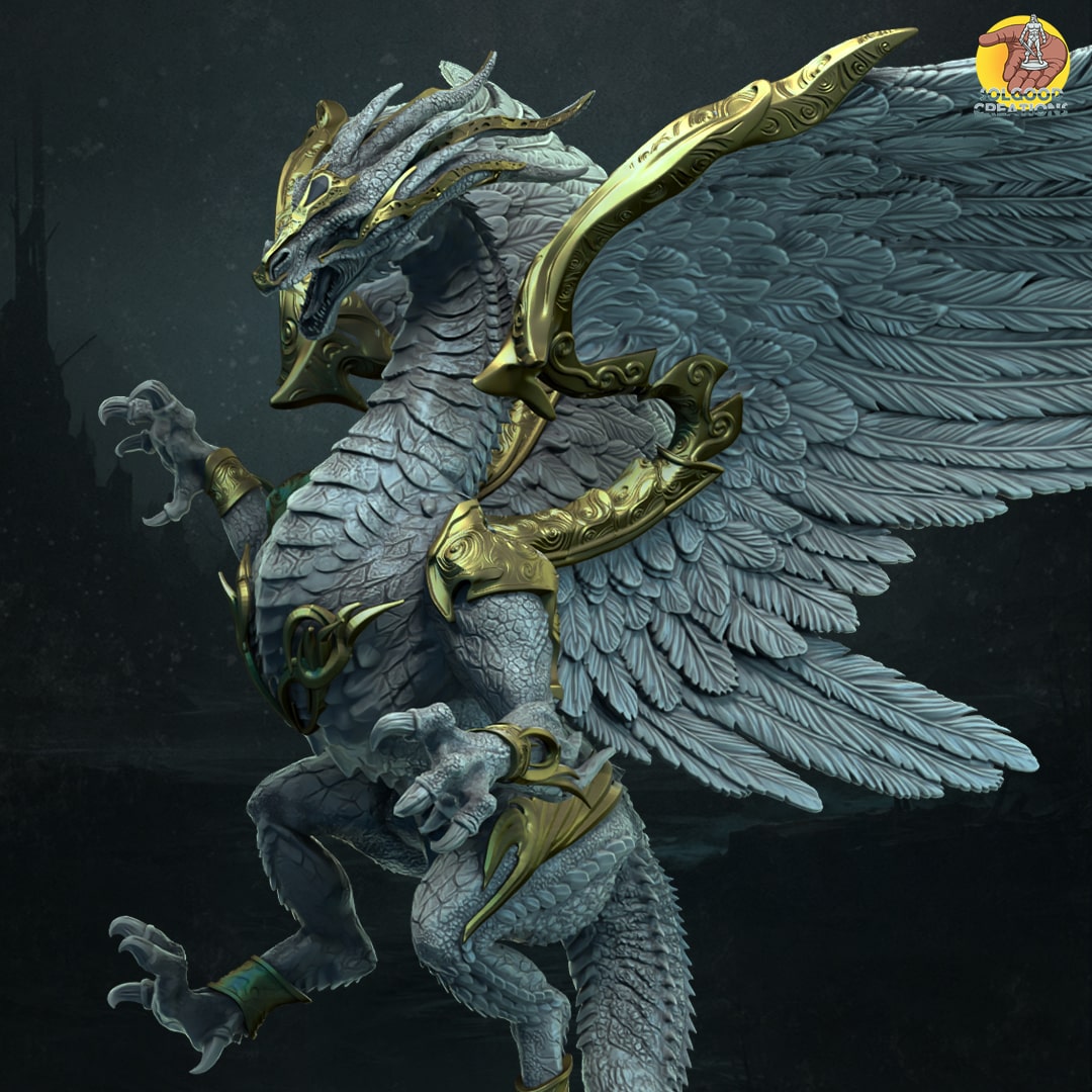 Solgoodcreations - Heaven's Rule - Holy vs Unholy Dragon - DnD/TTRPG Figure/Miniature