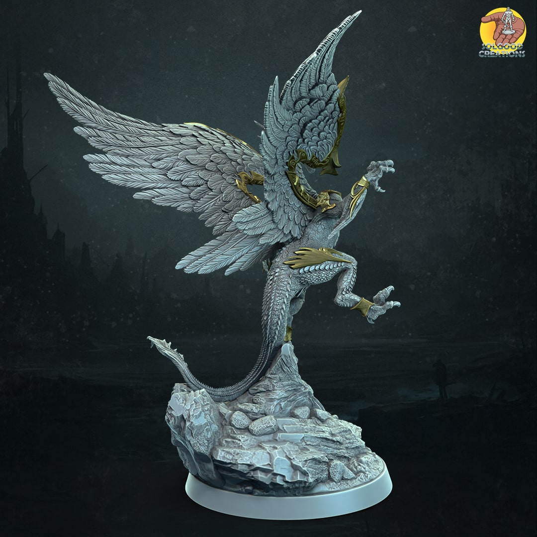 Solgoodcreations - Heaven's Rule - Holy vs Unholy Dragon - DnD/TTRPG Figure/Miniature