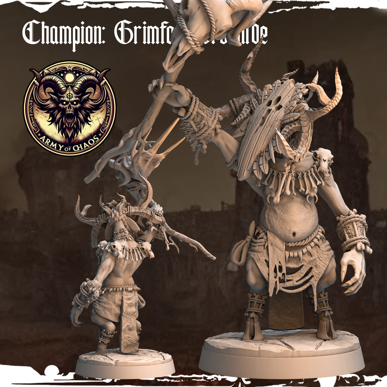Monolith Arts - Beasts - Grimfang Ironhide - DnD/TTRPG Figure/Miniature