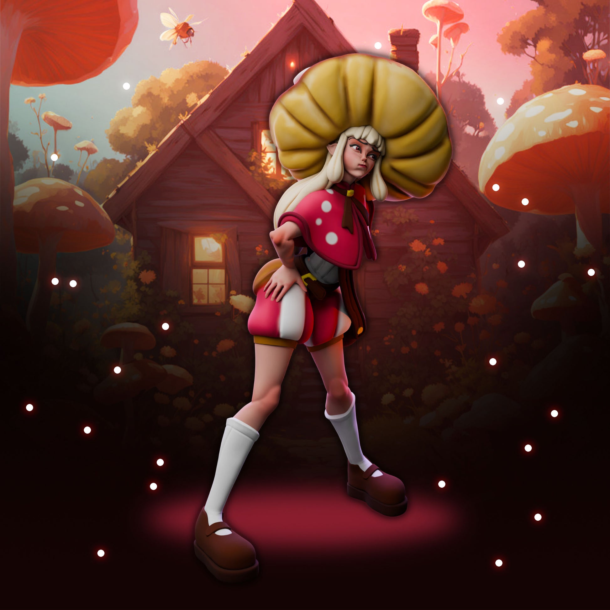 Anexeo's Forge - Woodland Witches - Chanterelle - 32/75mm Pin Up/Figure/Model/Diorama - Helios3DPrinting