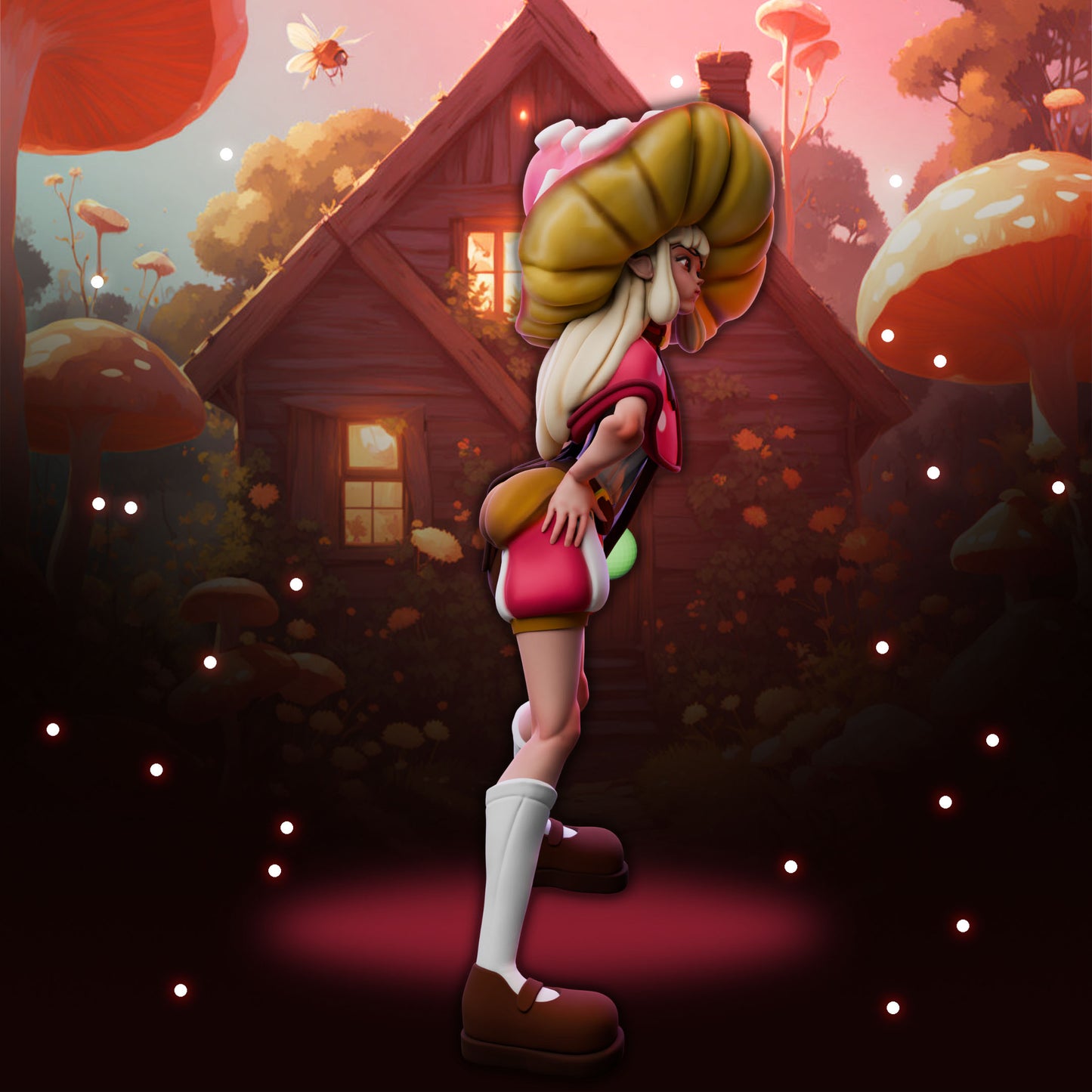 Anexeo's Forge - Woodland Witches - Chanterelle - 32/75mm Pin Up/Figure/Model/Diorama - Helios3DPrinting