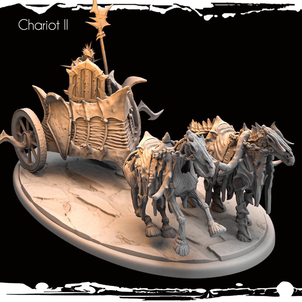 Monolith Arts - Skeletons - Chariot #2 - DnD/TTRPG Figure/Miniature