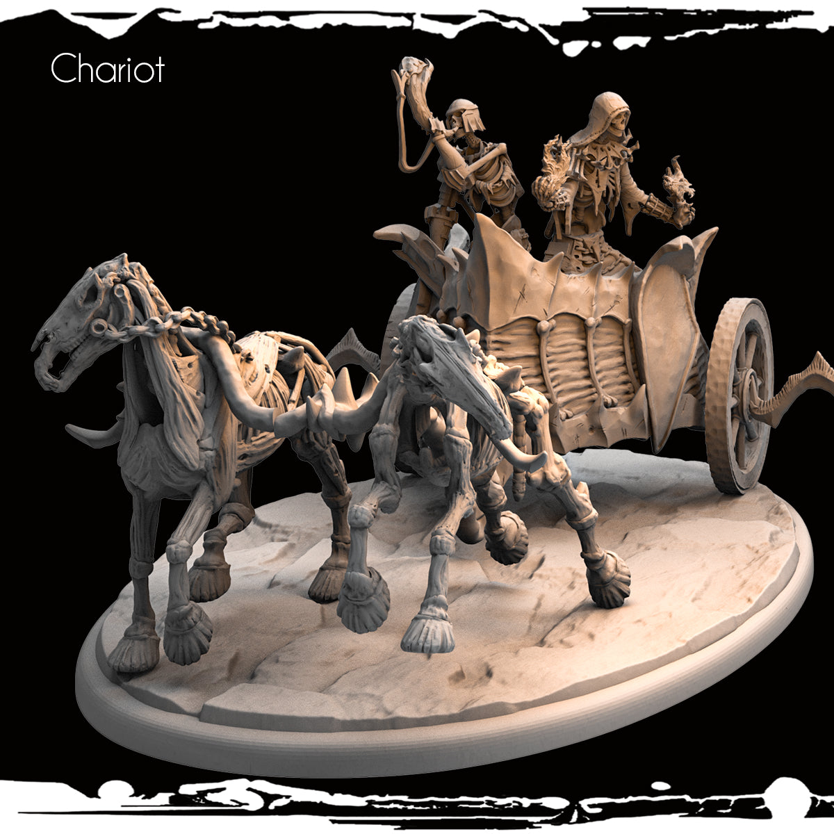 Monolith Arts - Skeletons - Chariot #1 - DnD/TTRPG Figure/Miniature