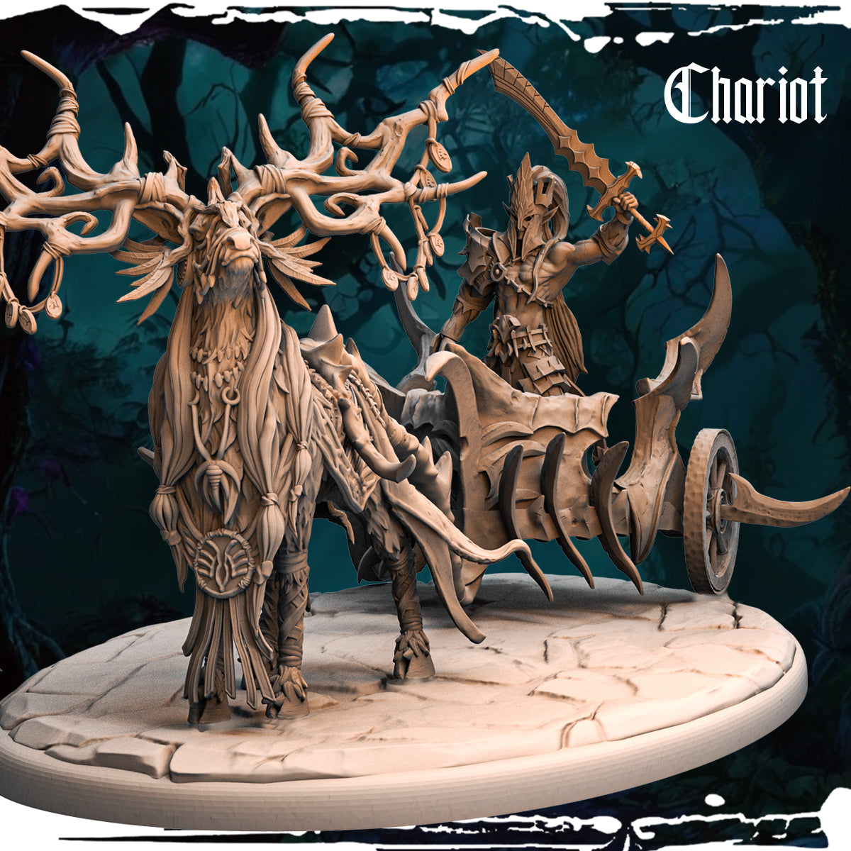 Monolith Arts - Dark Elves - Chariot - DnD/TTRPG Figure/Miniature