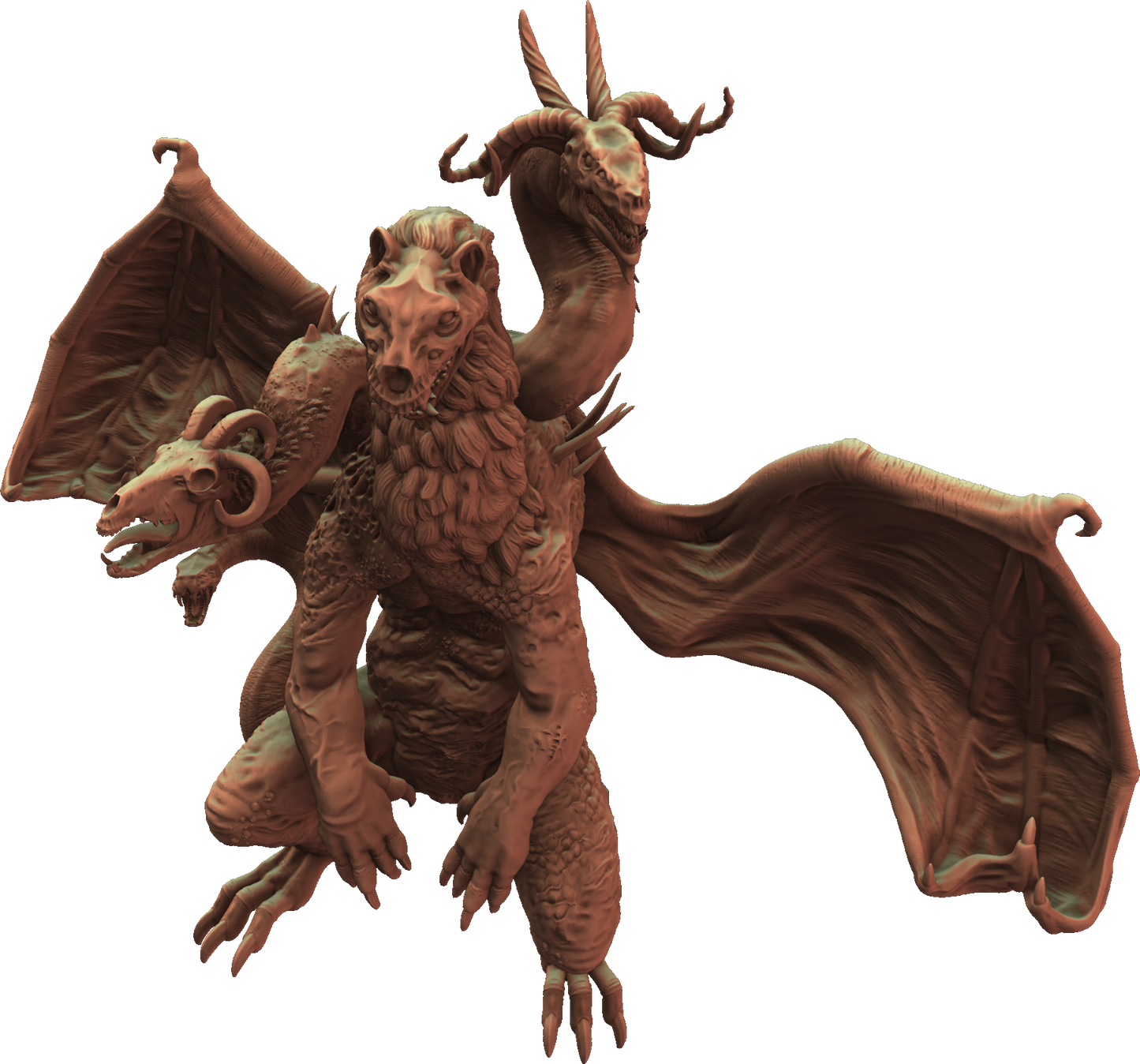 Crippled God Foundry - Shadowcurse - Chimera - DnD/TTRPG Figure/Miniature