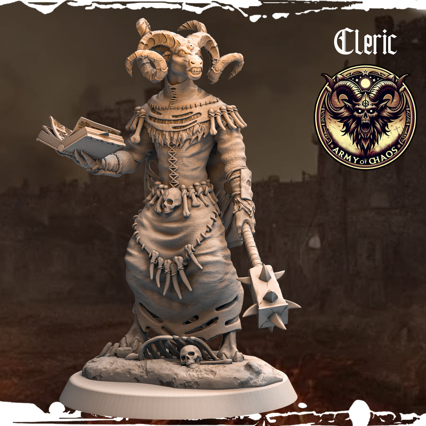 Monolith Arts - Beasts - Cleric #1 - DnD/TTRPG Figure/Miniature