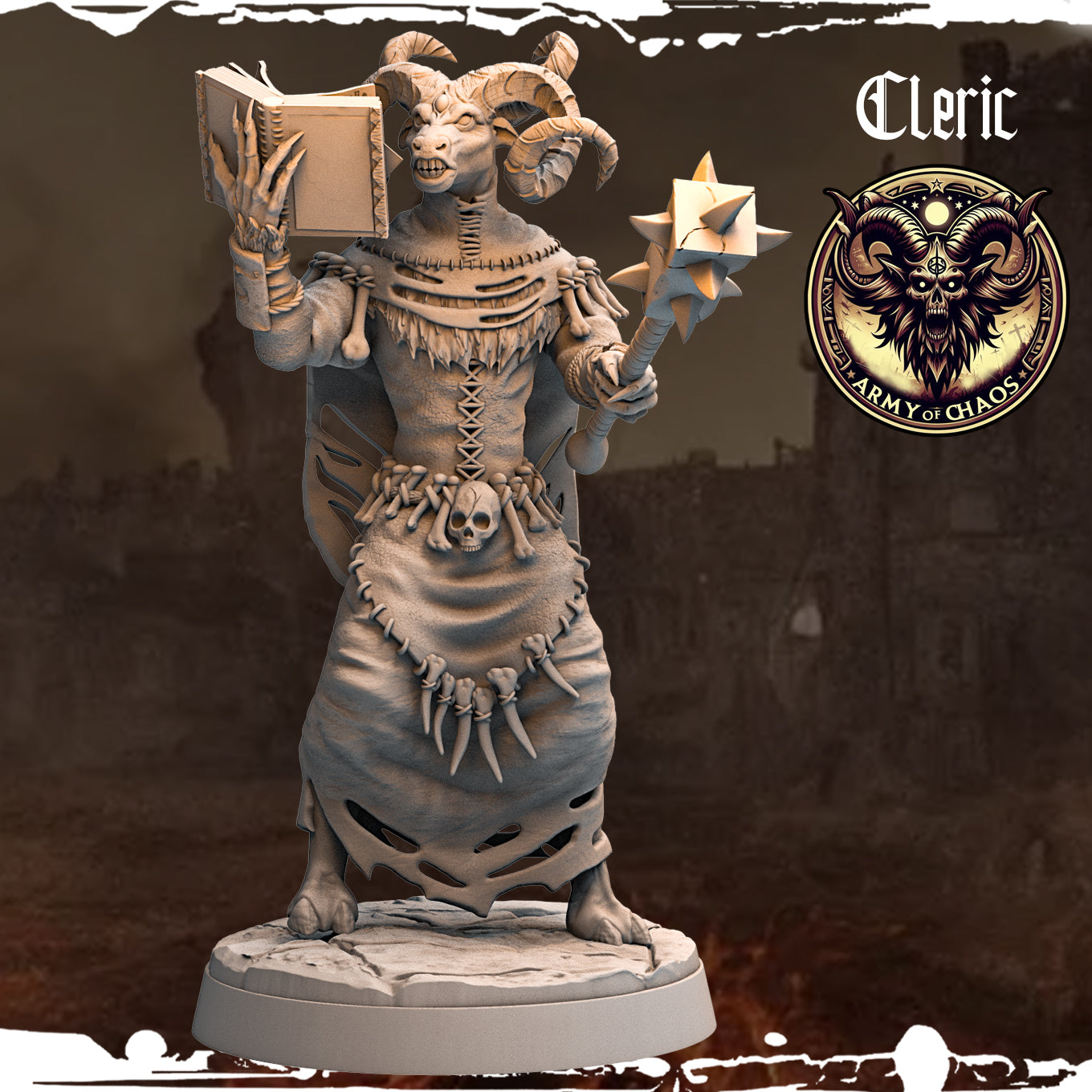 Monolith Arts - Beasts - Cleric #2 - DnD/TTRPG Figure/Miniature