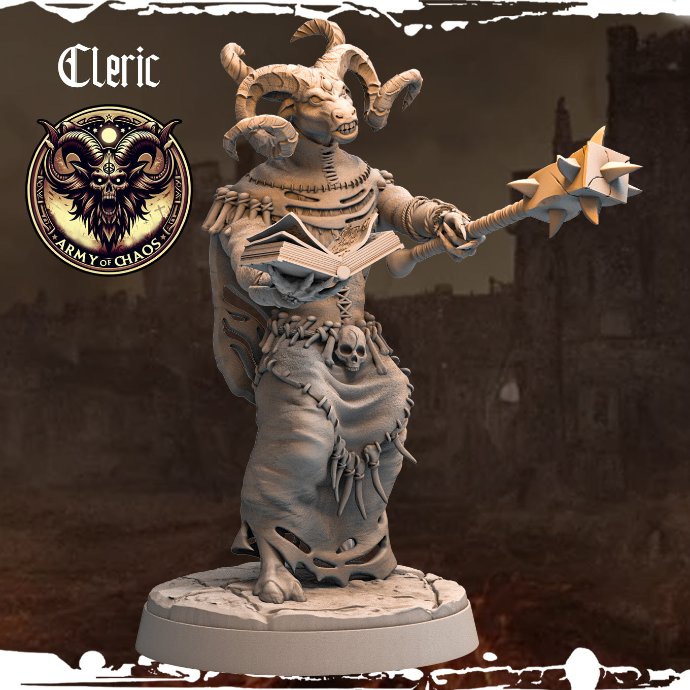 Monolith Arts - Beasts - Cleric #3 - DnD/TTRPG Figure/Miniature