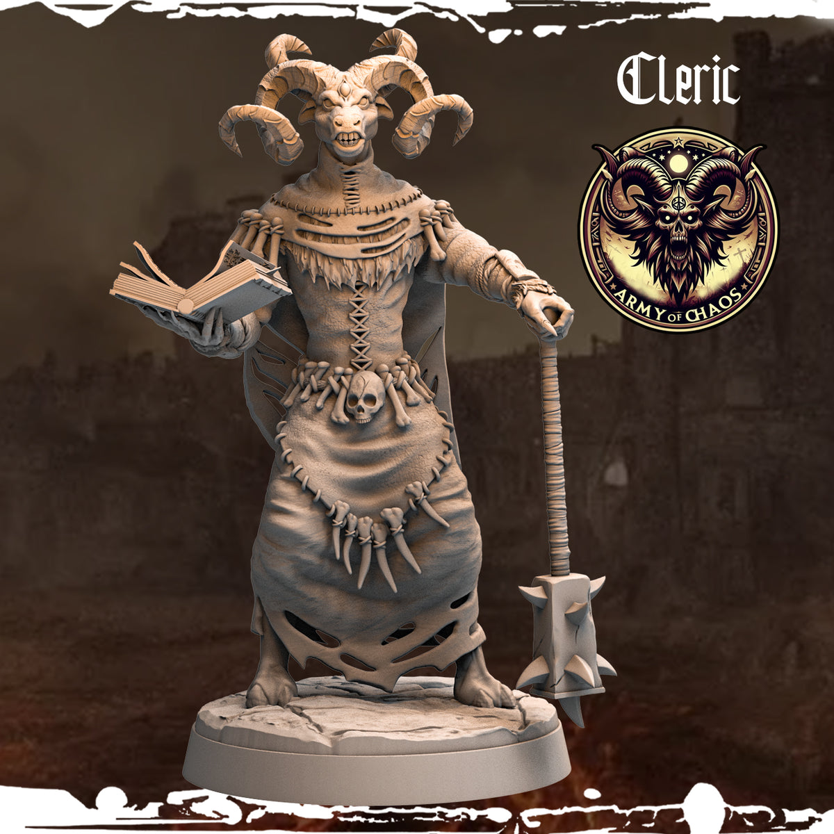 Monolith Arts - Beasts - Cleric #4 - DnD/TTRPG Figure/Miniature