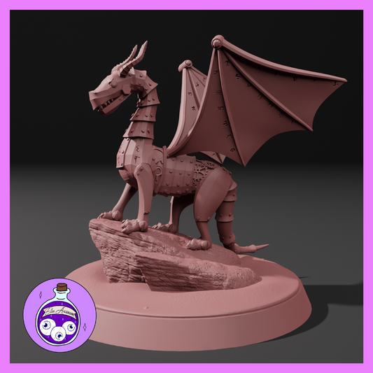 Ella's Arcanum - The Hag's Lair - Clockwork Dragon - DnD/Pathfinder/TTRPG Figure