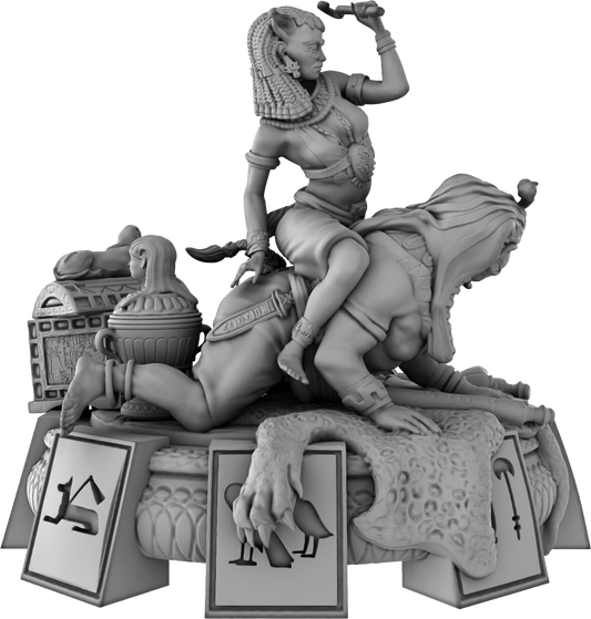 Devi Miniatures - Egyptians - Bast & Pharaoh - 75mm Pin Up/Figure/Model/Diorama