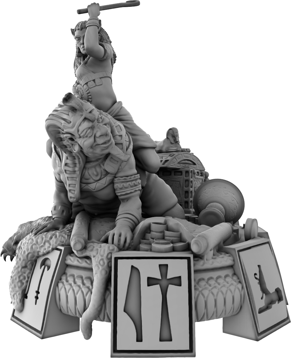 Devi Miniatures - Egyptians - Bast & Pharaoh - 75mm Pin Up/Figure/Model/Diorama