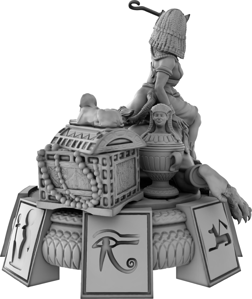 Devi Miniatures - Egyptians - Bast & Pharaoh - 75mm Pin Up/Figure/Model/Diorama