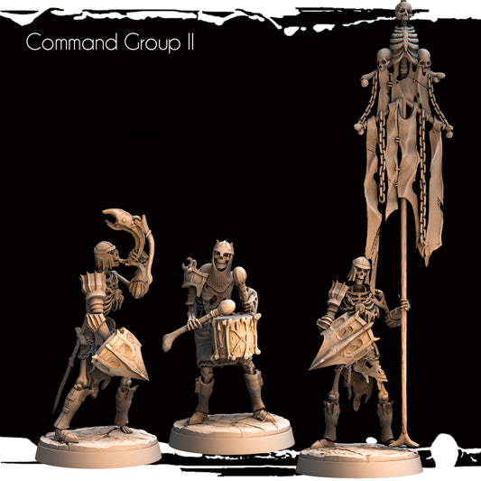 Monolith Arts - Skeletons - Command Group #2 - DnD/TTRPG Figure/Miniature