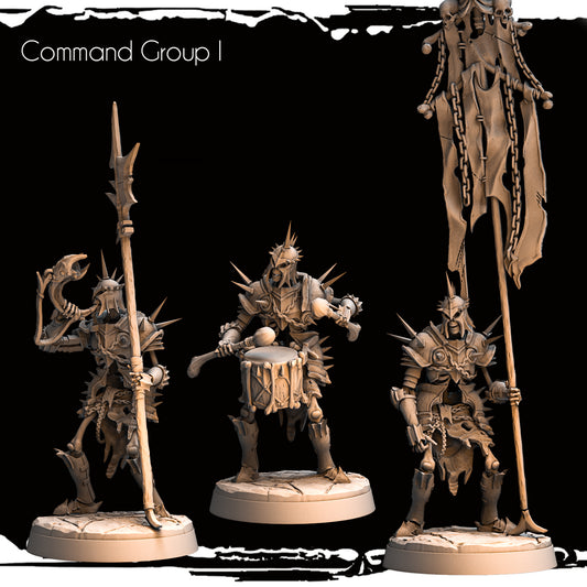 Monolith Arts - Skeletons - Command Group #1 - DnD/TTRPG Figure/Miniature
