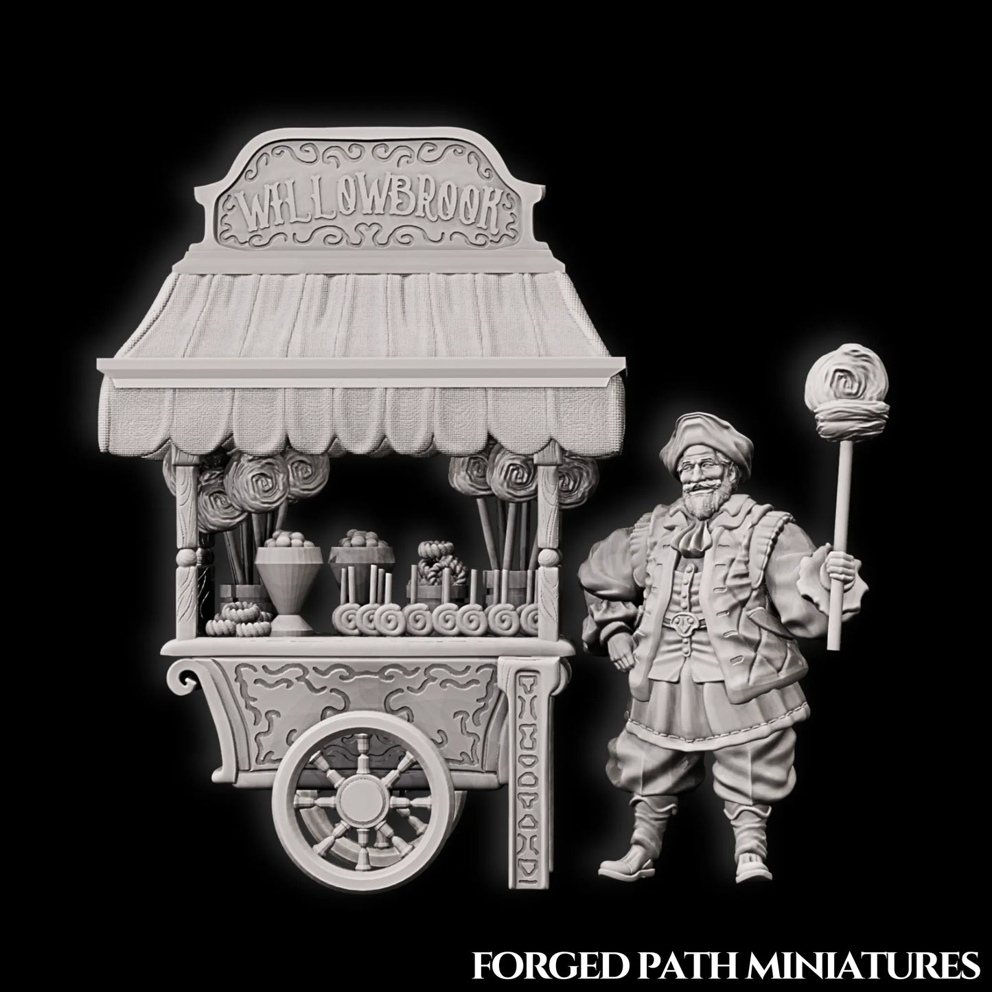 Forged Path - Willowbrook Circus - Cotton Candy Vendor - DnD/Pathfinder/TTRPG
