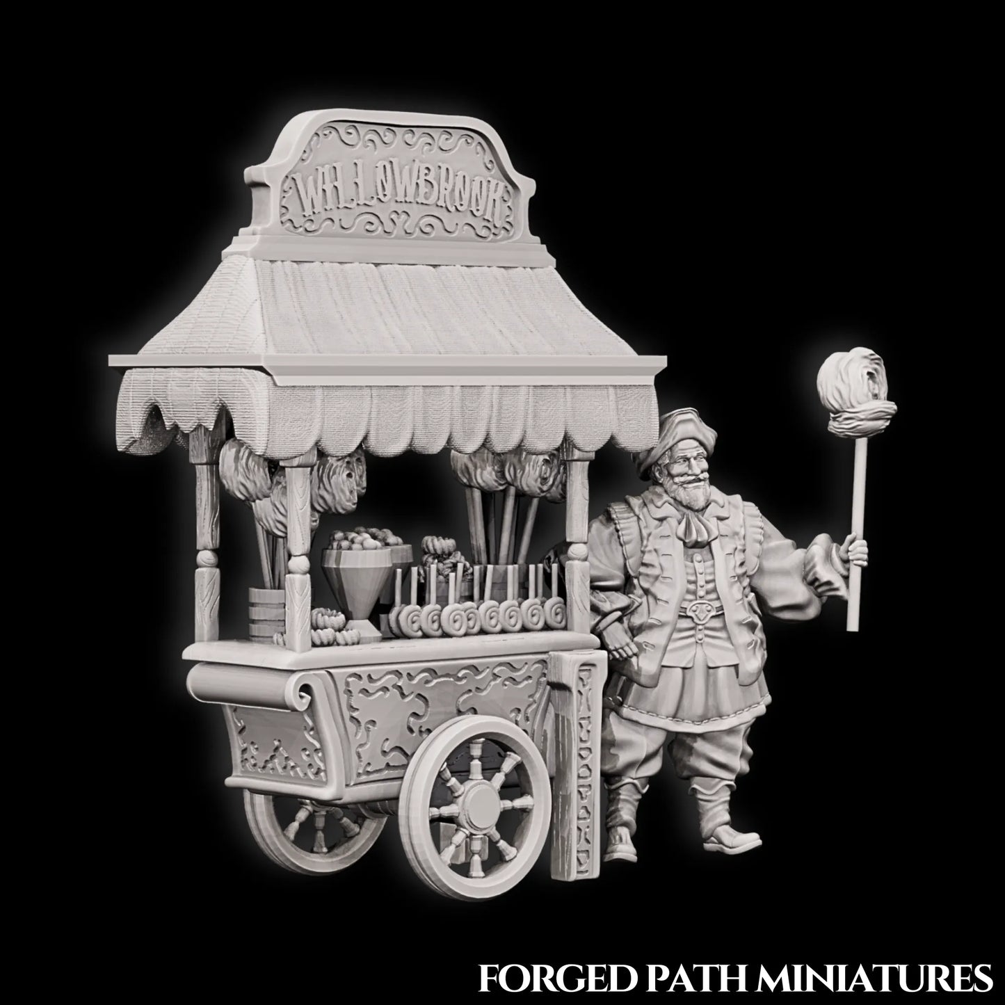 Forged Path - Willowbrook Circus - Cotton Candy Vendor - DnD/Pathfinder/TTRPG