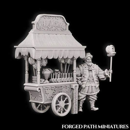 Forged Path - Willowbrook Circus - Cotton Candy Vendor - DnD/Pathfinder/TTRPG