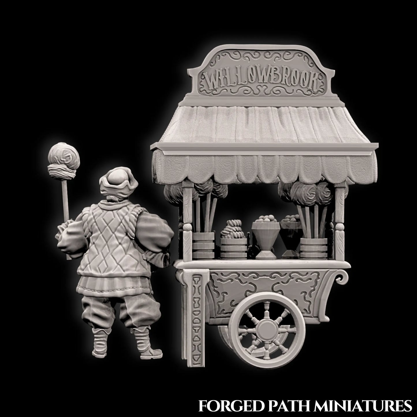 Forged Path - Willowbrook Circus - Cotton Candy Vendor - DnD/Pathfinder/TTRPG