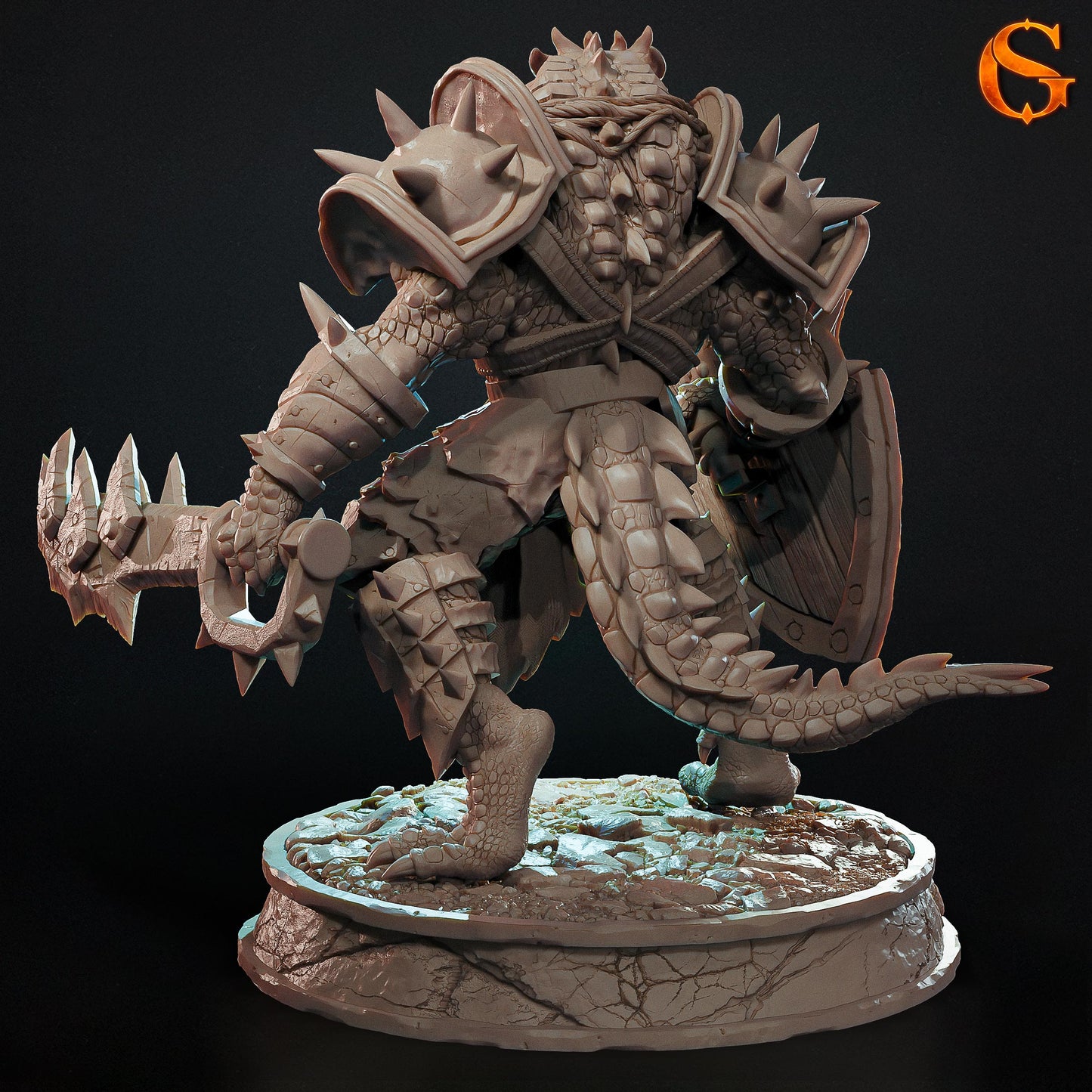 Solgoodcreations - Werecrocodile - DnD/TTRPG Figure/Miniature