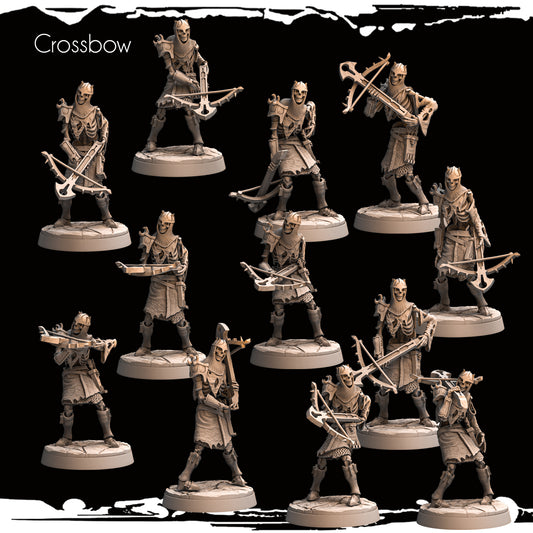 Monolith Arts - Skeletons - Crossbowmen - DnD/TTRPG Figure/Miniature