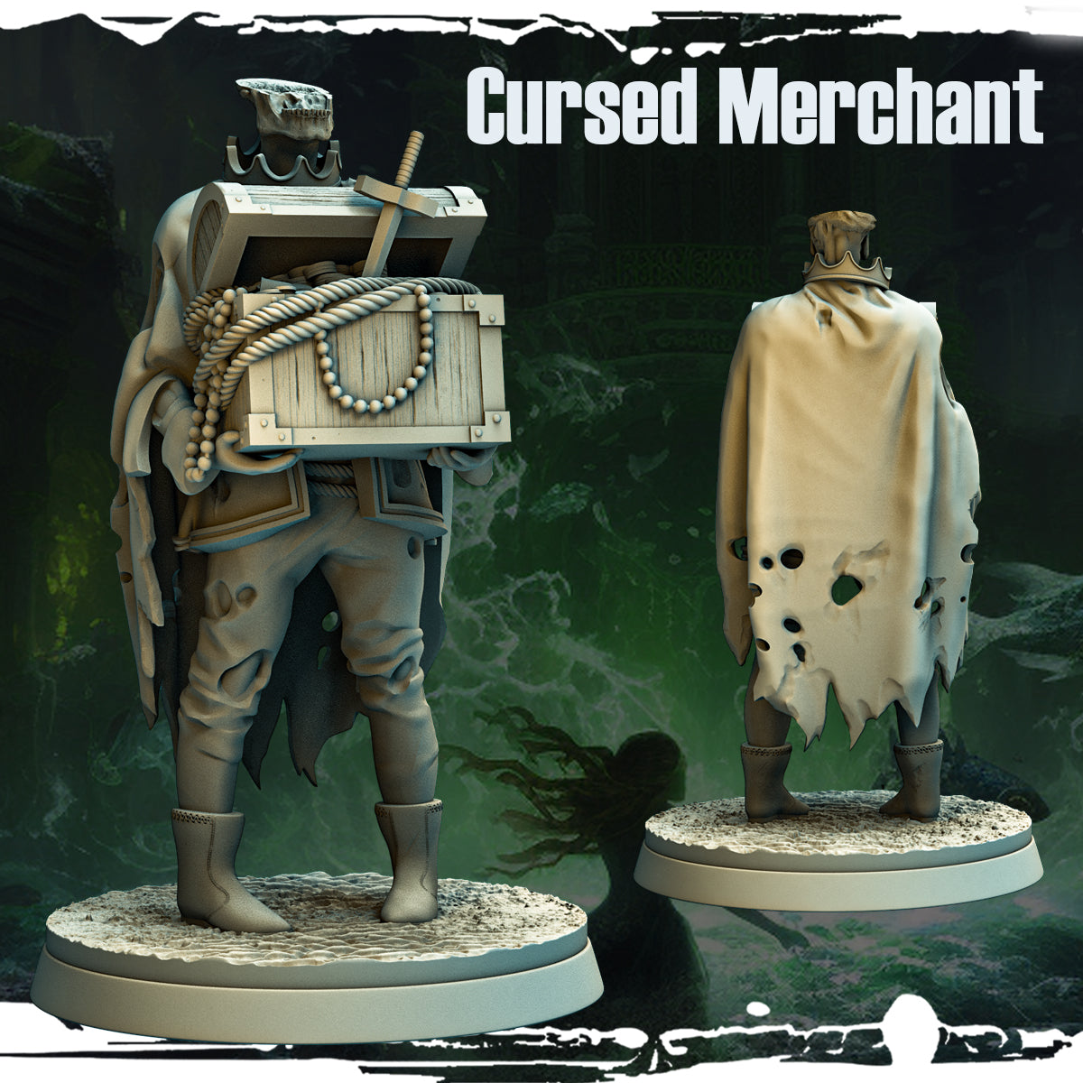 Monolith Arts - Terror on Cursed Waters - Cursed Merchant #1 - DnD/TTRPG Figure/Miniature