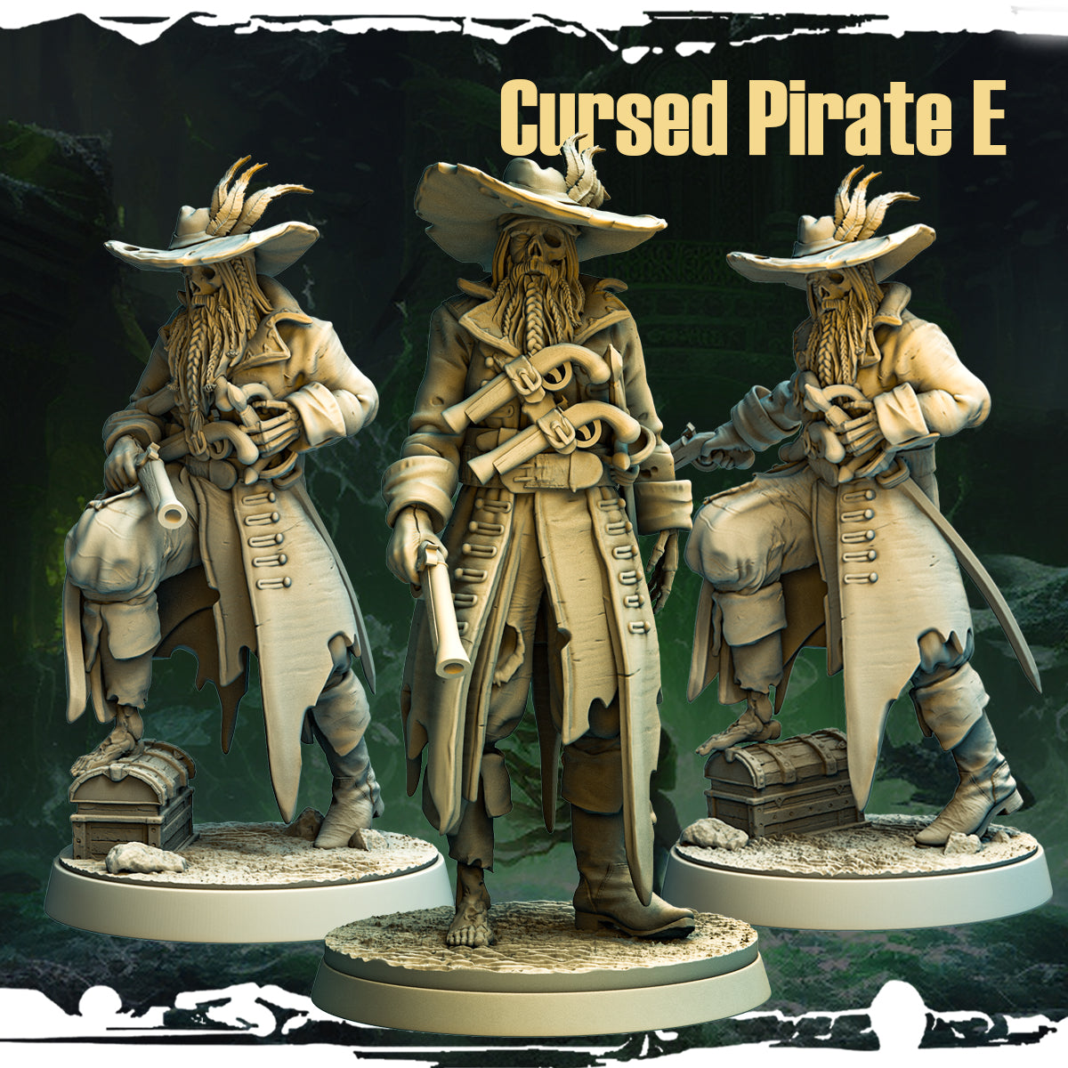 Monolith Arts - Terror on Cursed Waters - Cursed Pirate #5 - DnD/TTRPG Figure/Miniature