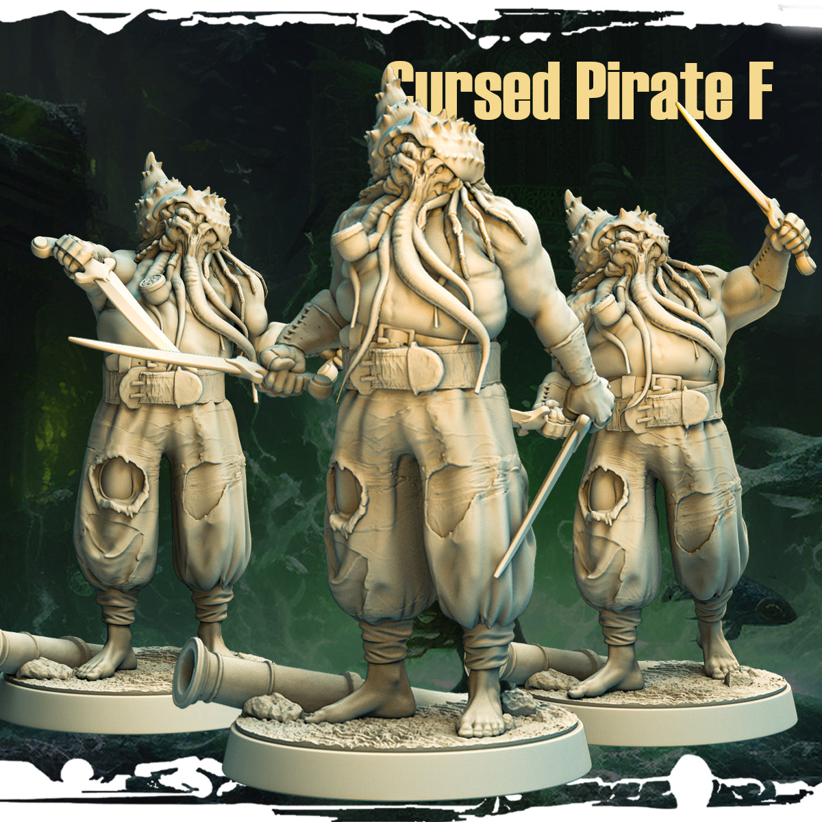 Monolith Arts - Terror on Cursed Waters - Cursed Pirate #6 - DnD/TTRPG Figure/Miniature