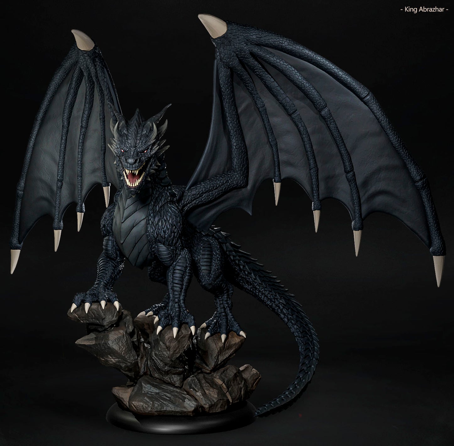 Amra 3D Art - Shadow Dragon - DnD/TTRPG Figure/Miniature - Helios3DPrinting