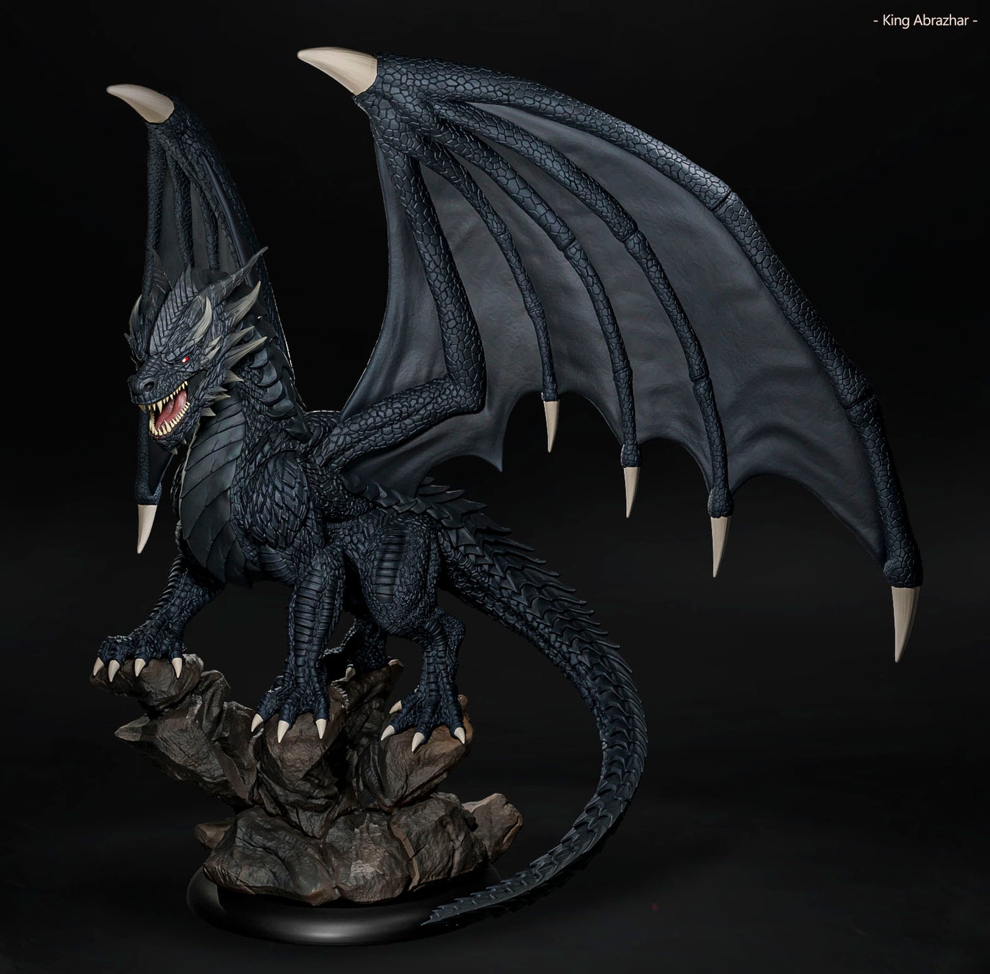 Amra 3D Art - Shadow Dragon - DnD/TTRPG Figure/Miniature - Helios3DPrinting