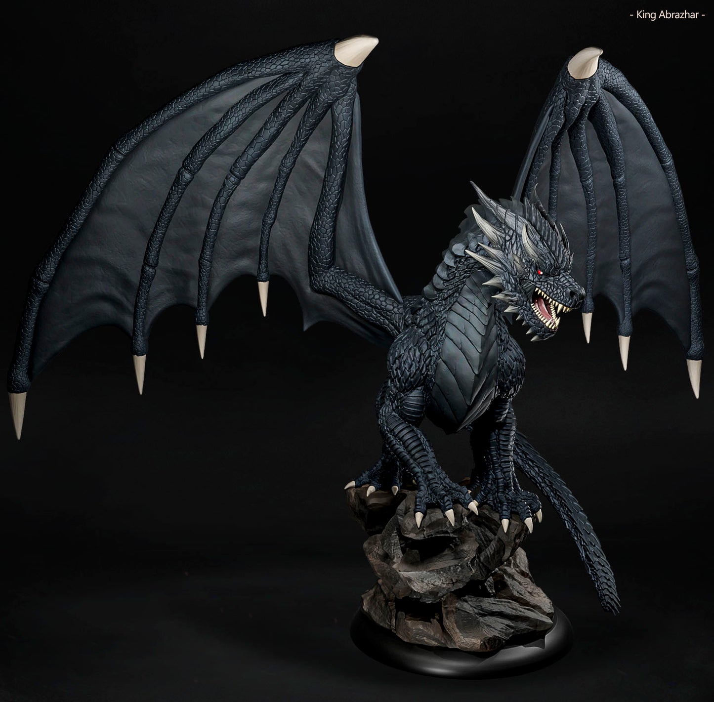 Amra 3D Art - Shadow Dragon - DnD/TTRPG Figure/Miniature - Helios3DPrinting