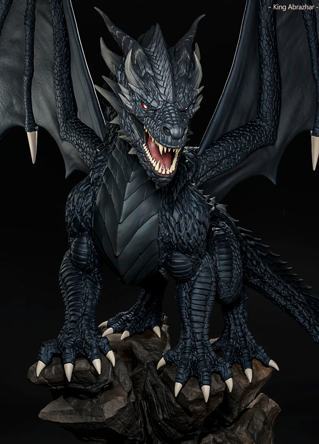 Amra 3D Art - Shadow Dragon - DnD/TTRPG Figure/Miniature - Helios3DPrinting