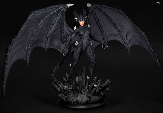 Amra 3D Art - Dark Dragon Family - Female - 80mm Pin Up/Figure/Model/Diorama - Helios3DPrinting