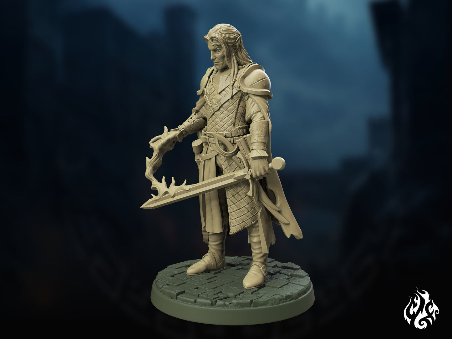 Crippled God Foundry - Dark Elf Sorcerer - DnD/TTRPG Figure/Miniature