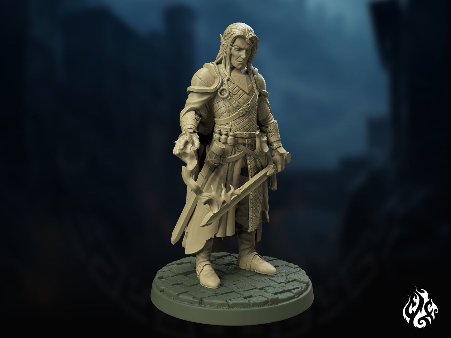 Crippled God Foundry - Dark Elf Sorcerer - DnD/TTRPG Figure/Miniature