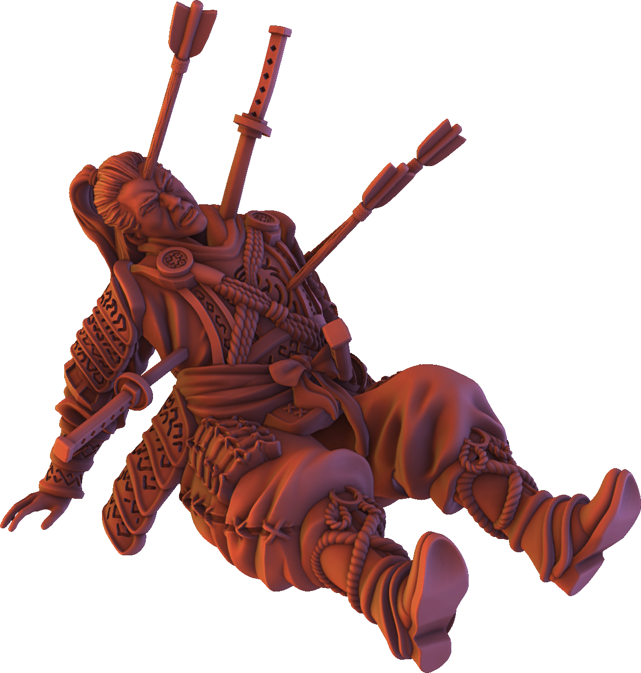 Forged Path - Tokugawa Guardians - Fallen Samurai - DnD/Pathfinder/TTRPG Figure