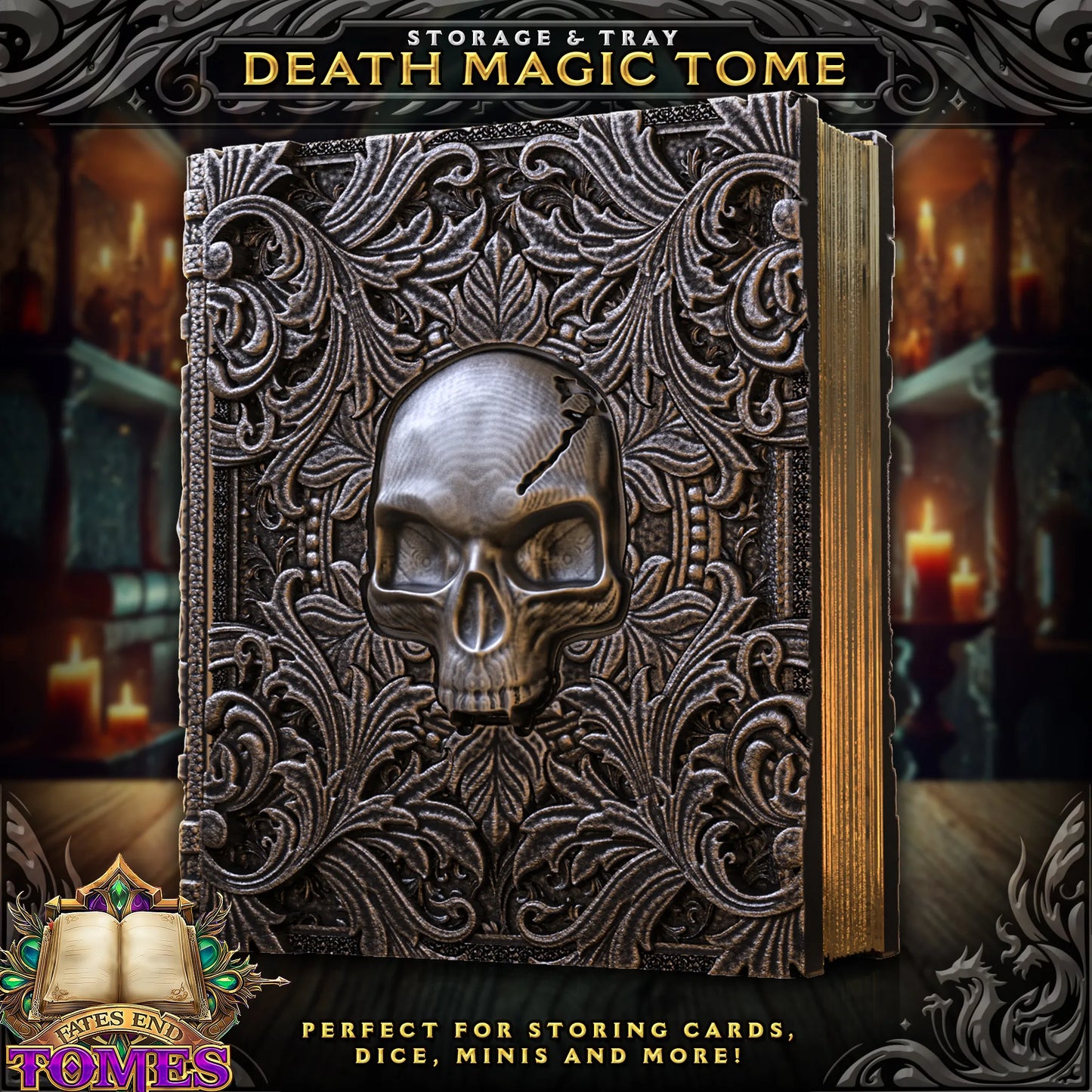 FatesEnd - Dice/Card Tome - Death Magic - DnD/TTRPG/Roleplaying/Wargames
