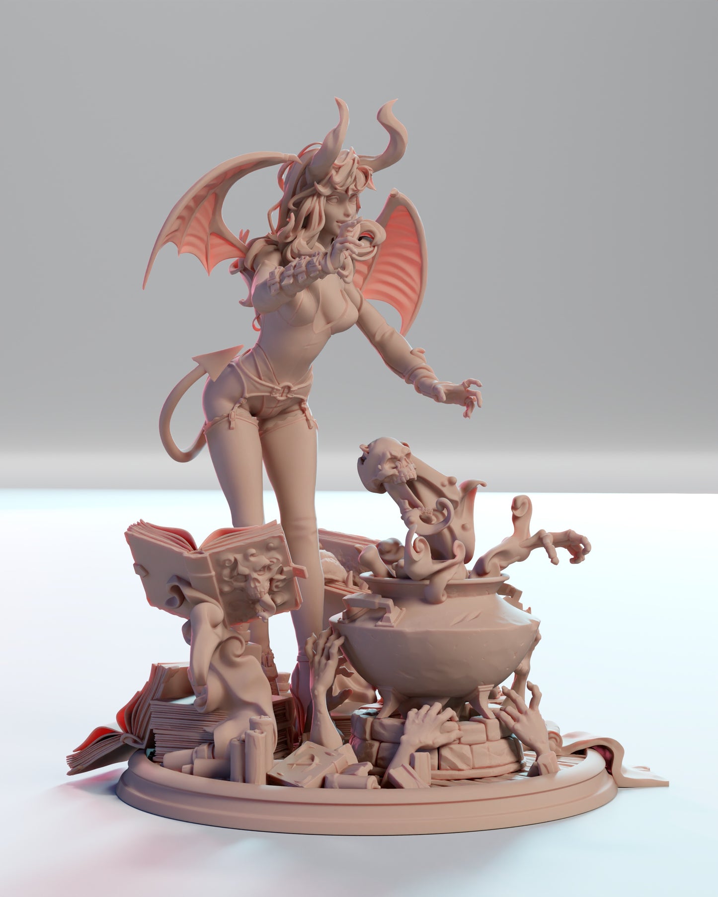 Whisper Miniatures - Katherine, Devil Diorama - 75/120mm Pin Up/Figure/Model/Diorama