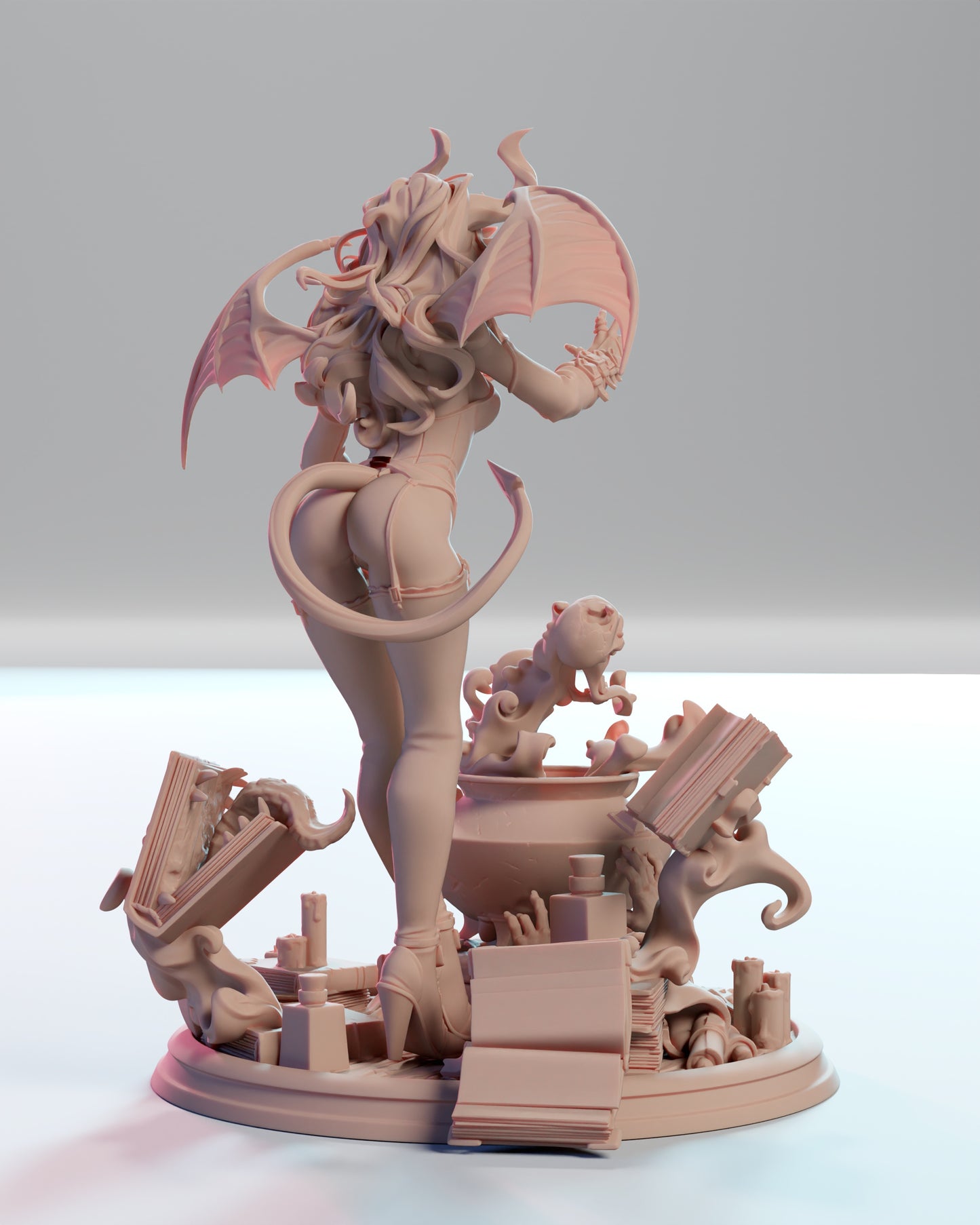 Whisper Miniatures - Katherine, Devil Diorama - 75/120mm Pin Up/Figure/Model/Diorama