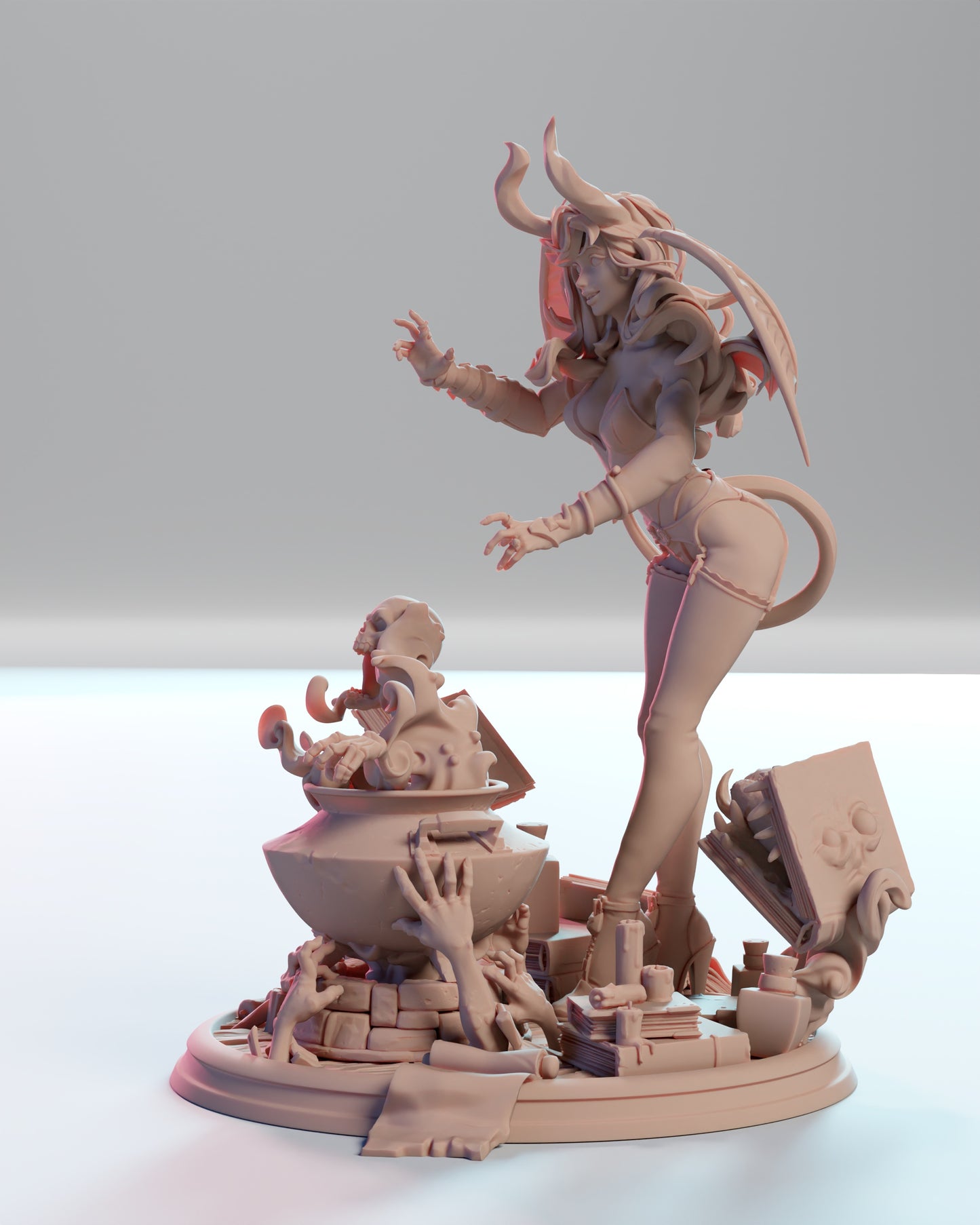 Whisper Miniatures - Katherine, Devil Diorama - 75/120mm Pin Up/Figure/Model/Diorama
