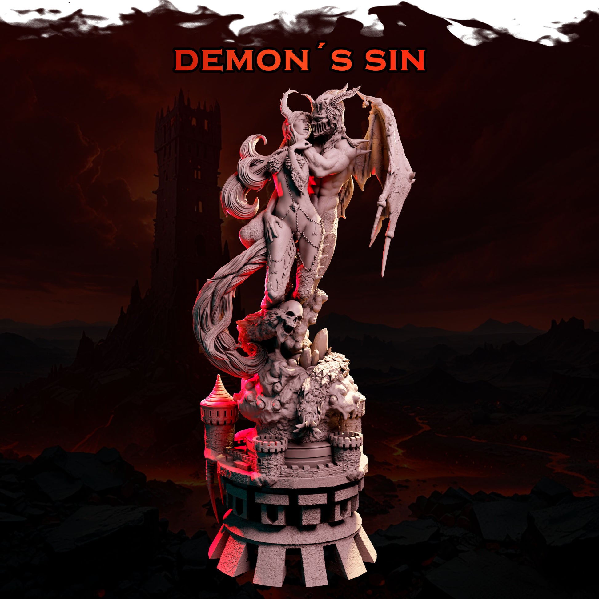 Underworld Miniatures - Demon´s Sin - 75/120mm Pin Up/Figure/Model/Diorama - Helios3DPrinting