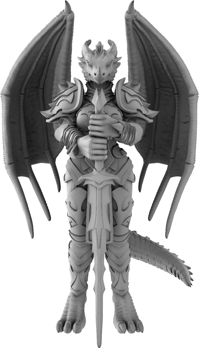 Jugglers Miniatures - Dragonborn Warrior #2 - DnD/TTRPG/Roleplaying/Wargames