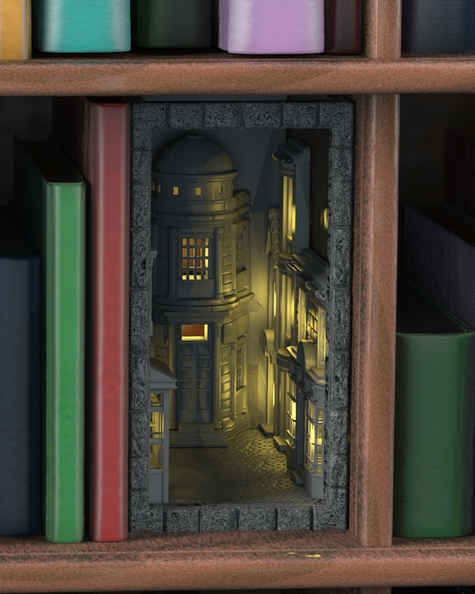 Crosslances - Book Nook/Shelf Insert - Diagon Alley