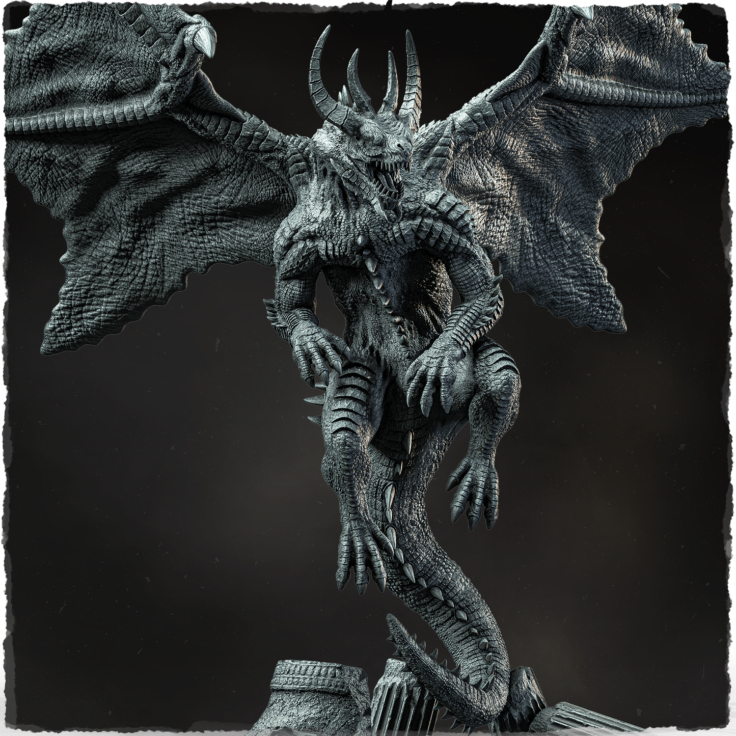 Evox Arts - Arcanterra #3 - Flame Sage Dragon - DnD/TTRPG Figure/Miniature