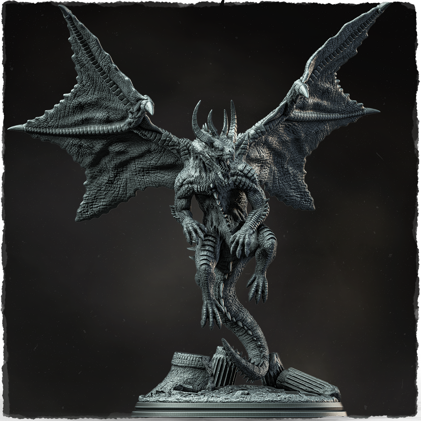 Evox Arts - Arcanterra #3 - Flame Sage Dragon - DnD/TTRPG Figure/Miniature