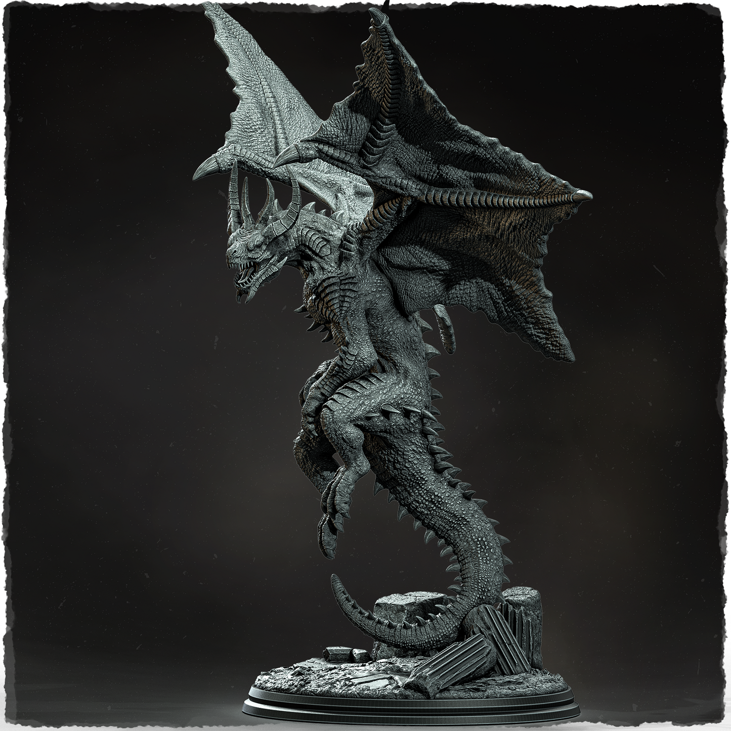 Evox Arts - Arcanterra #3 - Flame Sage Dragon - DnD/TTRPG Figure/Miniature