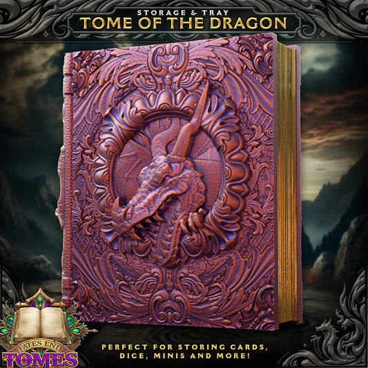 FatesEnd - Dice/Card Tome - Dragon - DnD/TTRPG/Roleplaying/Wargames