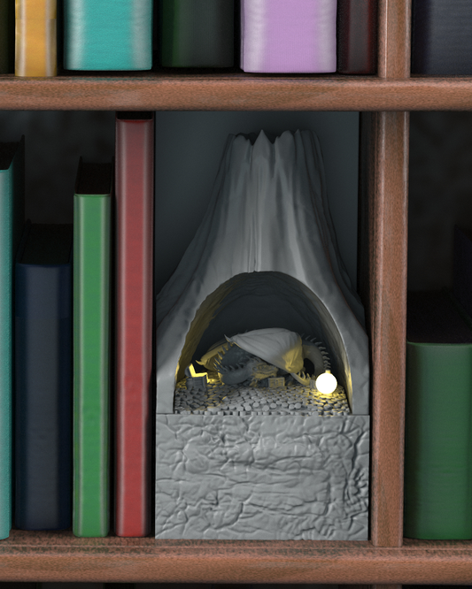 Crosslances - Book Nook/Shelf Insert - Dragon Lair