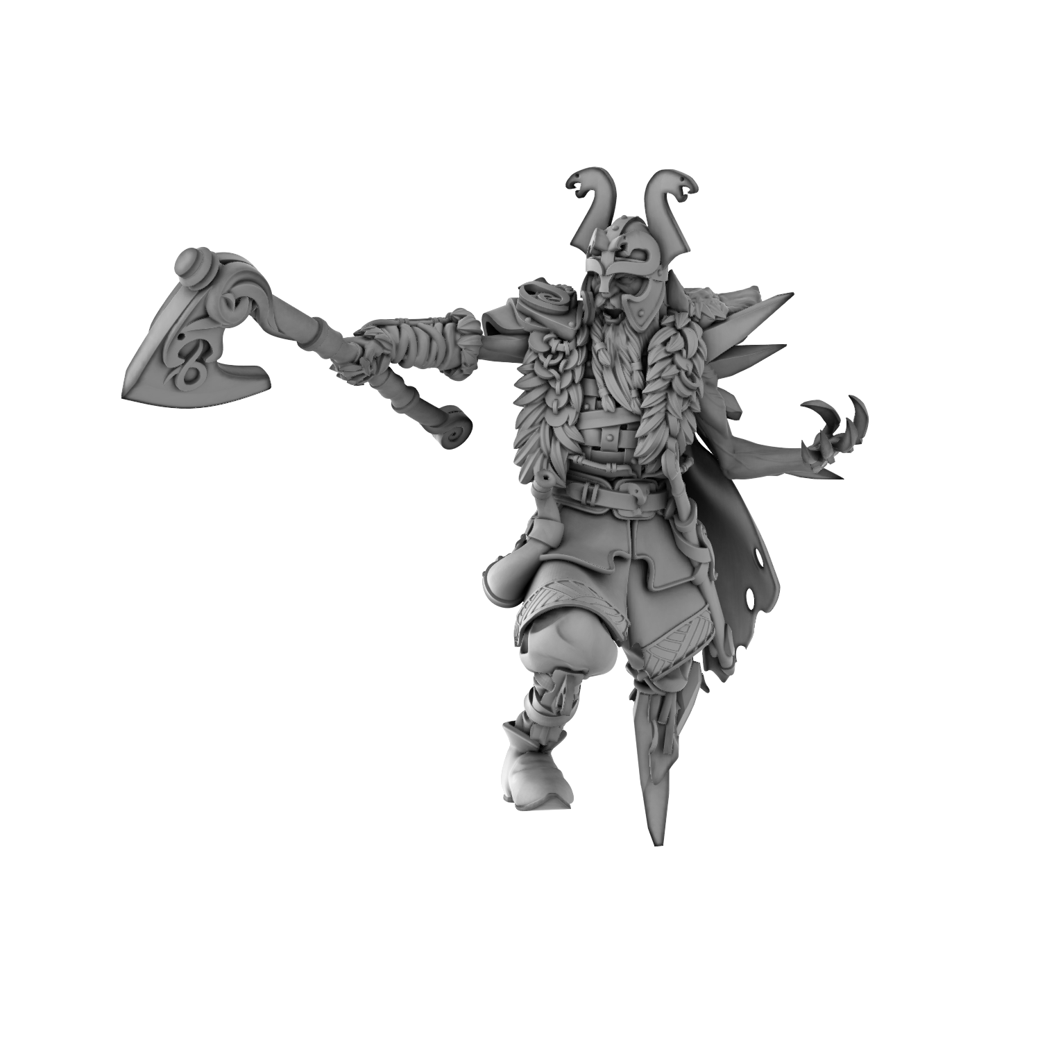 3DPZstudio - Dreadmist - Draugr Thane - DnD/TTRPG Figure/Miniature - Helios3DPrinting